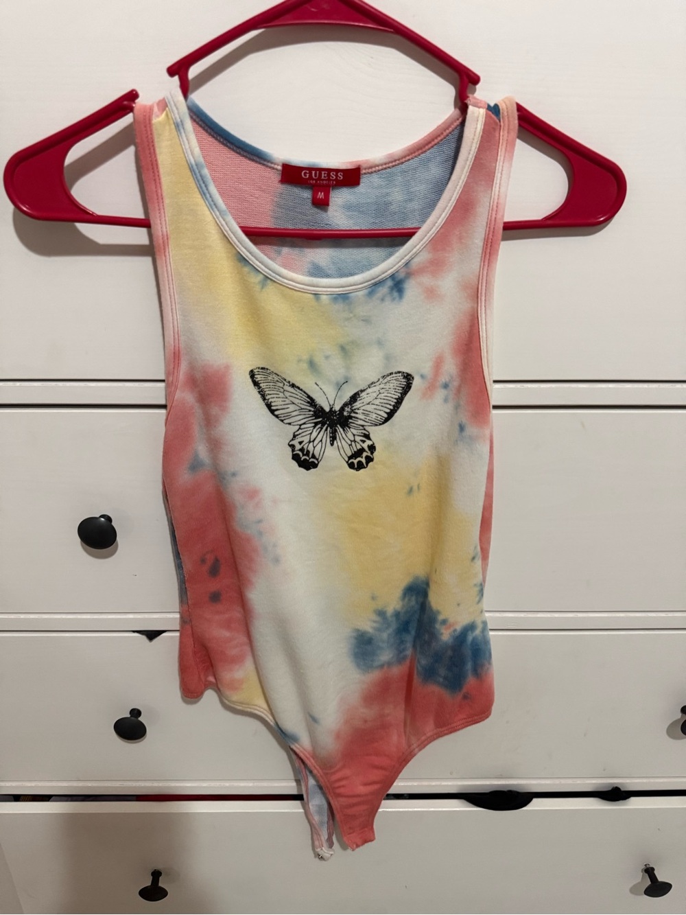 GUESS Tie-Dye Butterfly Tank Bodysuit